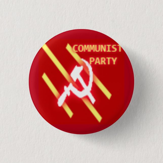 Communist Party Logo 3 Cm Round Badge (Front)