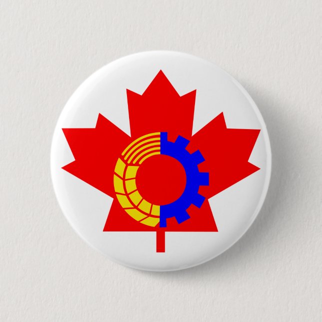 Communist Party of Canada 6 Cm Round Badge (Front)