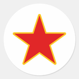 Communist Red Star Classic Round Sticker