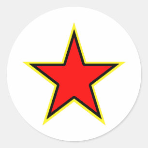 Communist Red Star Classic Round Sticker