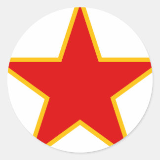 Communist Red Star Classic Round Sticker