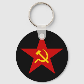 Communist Red Star (hammer & sickle) keychain