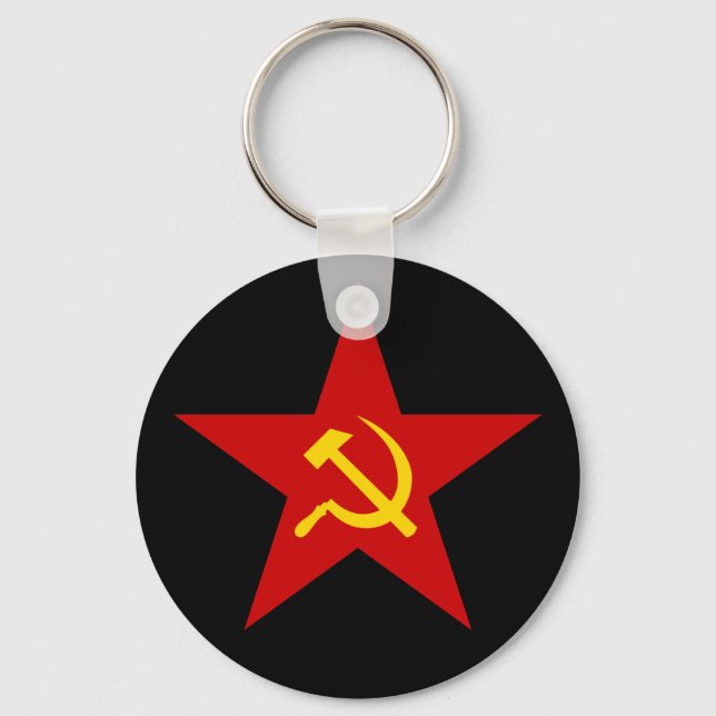 Communist Red Star (hammer & sickle) keychain (Front)