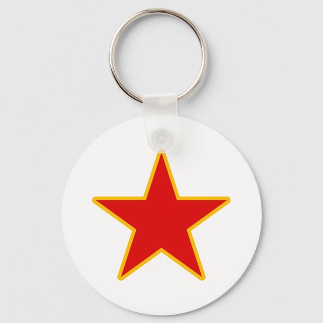 Communist Red Star Key Ring (Front)