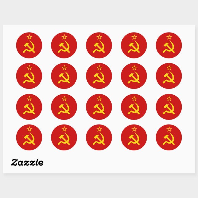 Autocollants URSS Drapeau Communiste – 75 Mm, Vinyle Brillant, Lot De 3