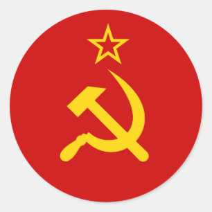 Communist Russia Flag USSR Classic Round Sticker