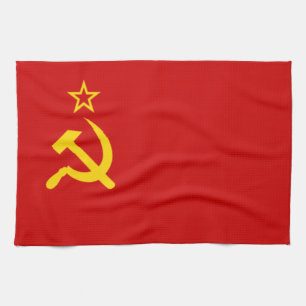 Communist Russia Flag USSR Tea Towel
