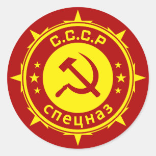 Communist Spetsnaz Insignia Pillows Classic Round Sticker