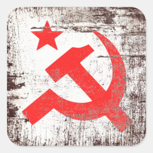 Communist Symbol Square Sticker