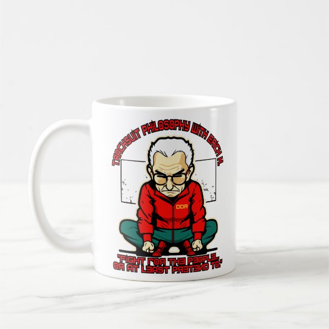 communist tracksuit philosophy with Erich H Chance Coffee Mug (Left)