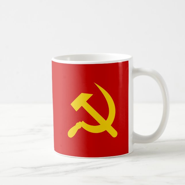 Communist USSR Russian Hammer and Sickle symbol Coffee Mug (Right)