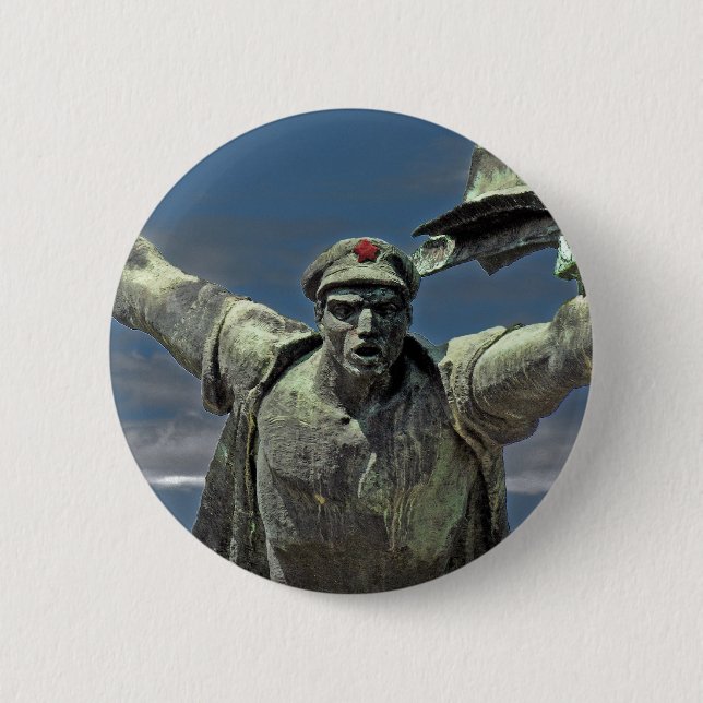 Communist Worker/Revolutionary (3) 6 Cm Round Badge (Front)