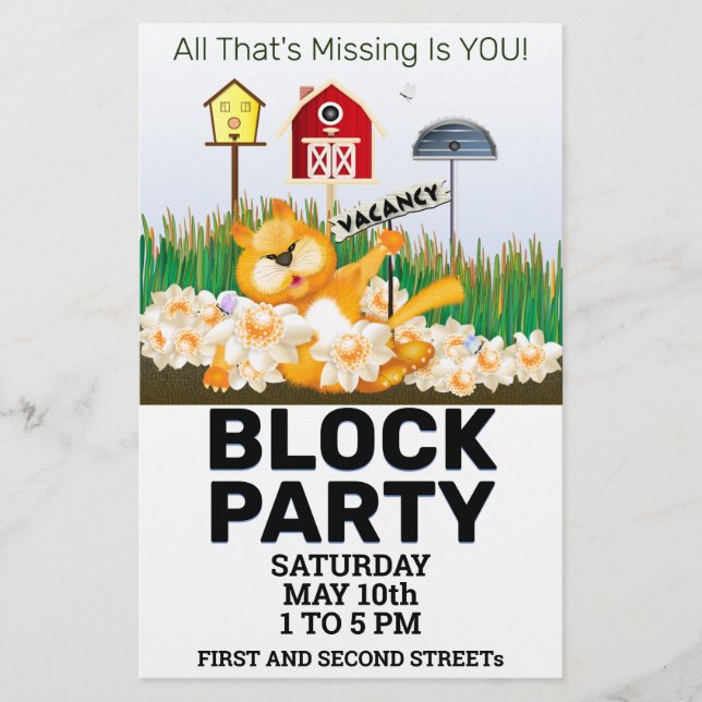 Community Block Party Invite Flyer (Front)