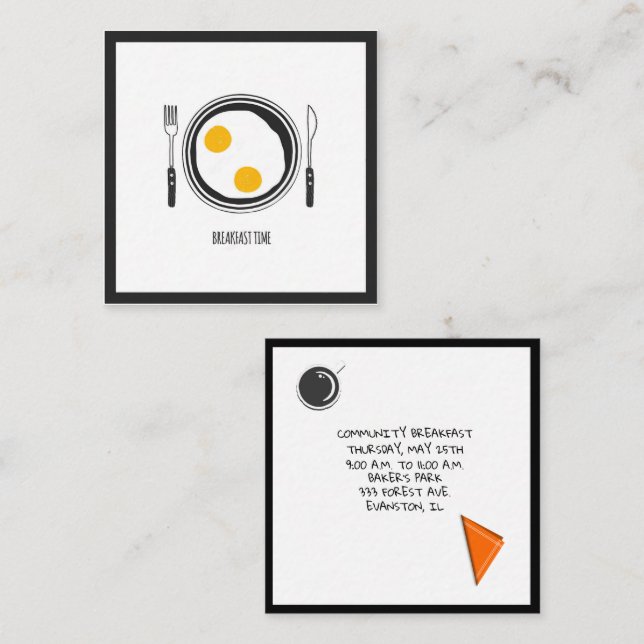 community breakfast flyer card (Front/Back)
