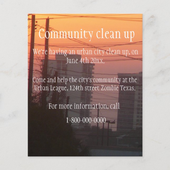 Community clean up flyer (Front)