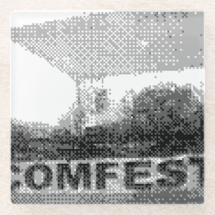 community festival glass coaster