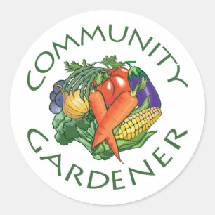 Community Gardening Classic Round Sticker