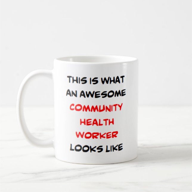 community health worker, awesome coffee mug (Left)