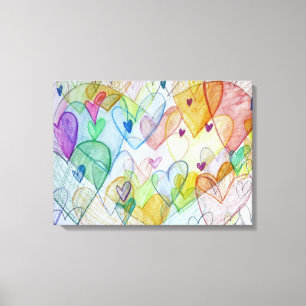 Community Hearts Canvas Painting Art Painting