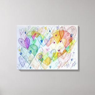 Community Hearts Canvas Painting Art Painting