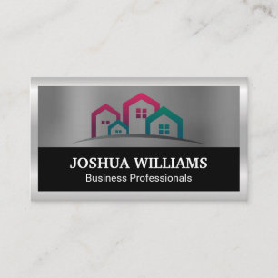 Community Homes Silver Border Business Card