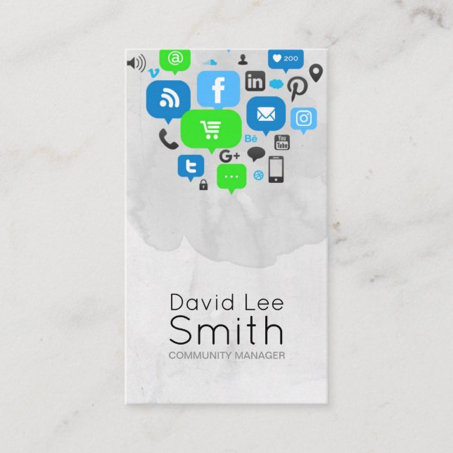 Community Manager/Consultant/Social Average Business Card (Front)