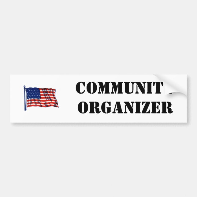 Community Organiser Bumper Sticker (Front)