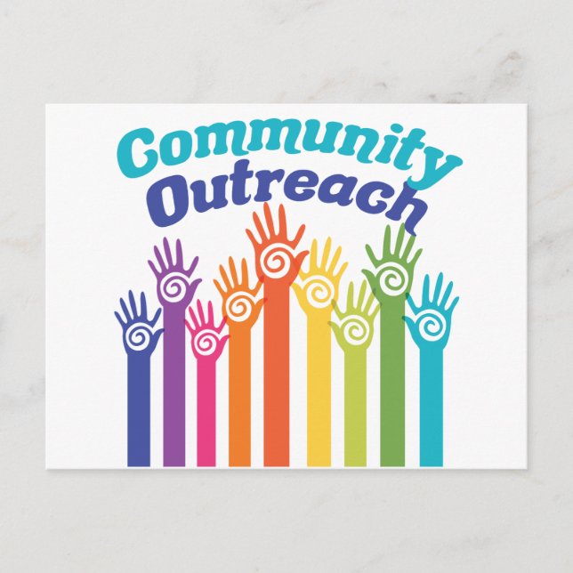 Community Outreach Services Program Helping Hands Postcard (Front)