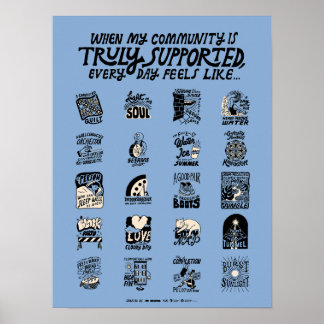Community Support Blue Poster