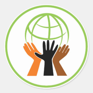 Community Village Circle Classic Round Sticker