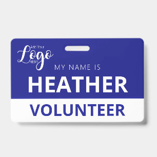 Community Volunteer Badge   Custom Name Tag ID Badge