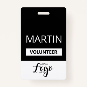 Community Volunteer Badge   Custom Name Tag ID Badge