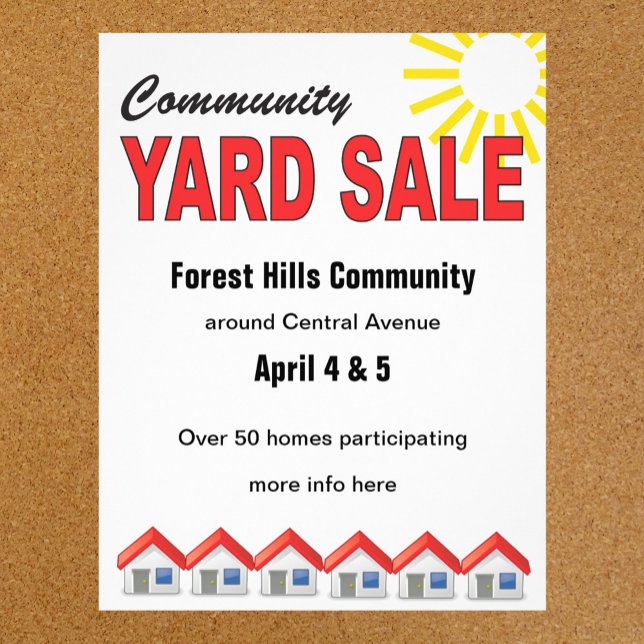 Community Yard Sale custom text flyer (Creator Uploaded)