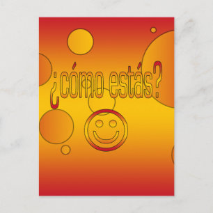 ¿Cómo Estás? Spain Flag Colours Pop Art Postcard