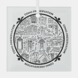 CoMo Preservation Line Drawing Ornament
