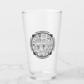 CoMo Preservation Pint Glass with Line Drawings