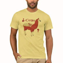 ¿ Como Se Llama ? Fashion Tee with Llama Image