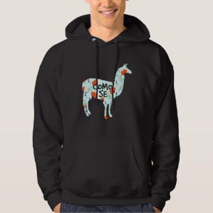 Como Se Llama Spanish Pun Joke Llama Hoodie