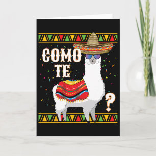 Como Te Llama Mexican Sombrero Funny Cinco De Mayo Card