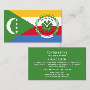Comorian Flag & Seal, Flag of Comoros Business Card