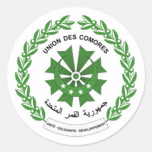 Comorian Seal, Comoros Classic Round Sticker