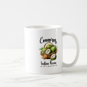 Comoros Coconut Indian Ocean Tropical Island Gps V Coffee Mug