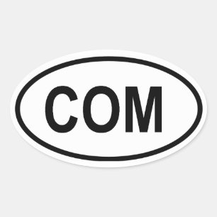 Comoros "COM" Oval Sticker