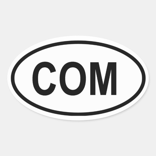 Comoros "COM" Oval Sticker (Front)