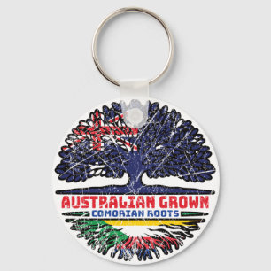 Comoros Comorian Australian Australia Tree Roots Key Ring