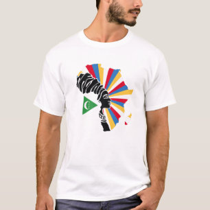 Comoros Comorian Flag Africa Map Ethnic Heritage B T-Shirt