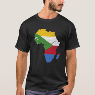 Comoros Flag Africa Continent Silhouette Gift for  T-Shirt