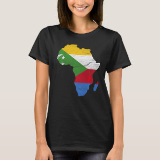 Comoros Flag Africa Continent Silhouette Gift for  T-Shirt