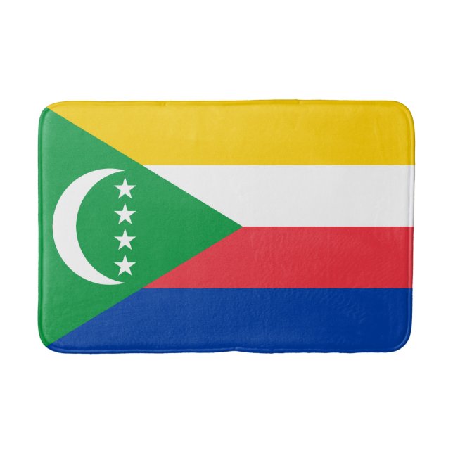 Comoros Flag Bath Mat (Front)