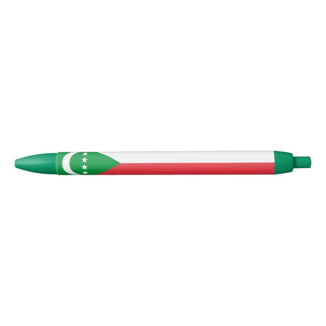 Comoros Flag Black Ink Pen (Front)